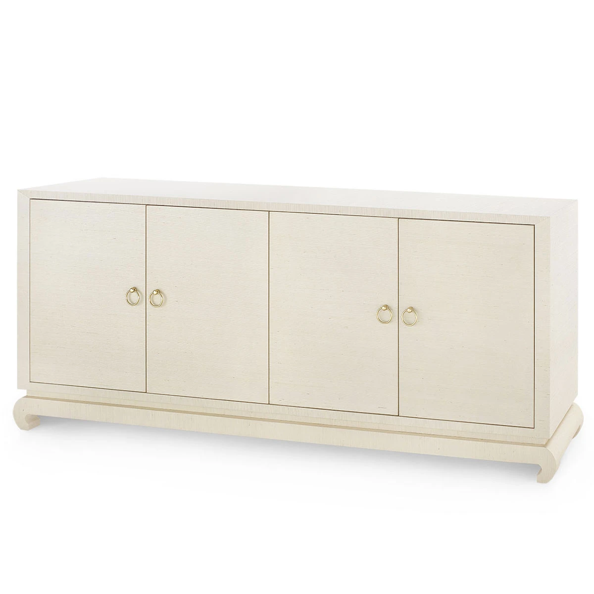 Meredith Extra Large 4-Door Cabinet, Canvas Cream
