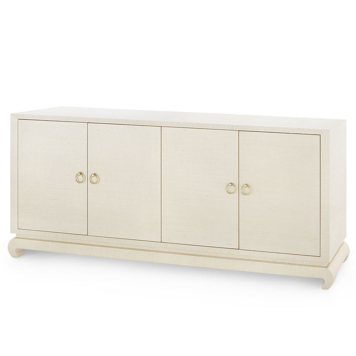 Meredith Extra Large 4-Door Cabinet, Canvas Cream