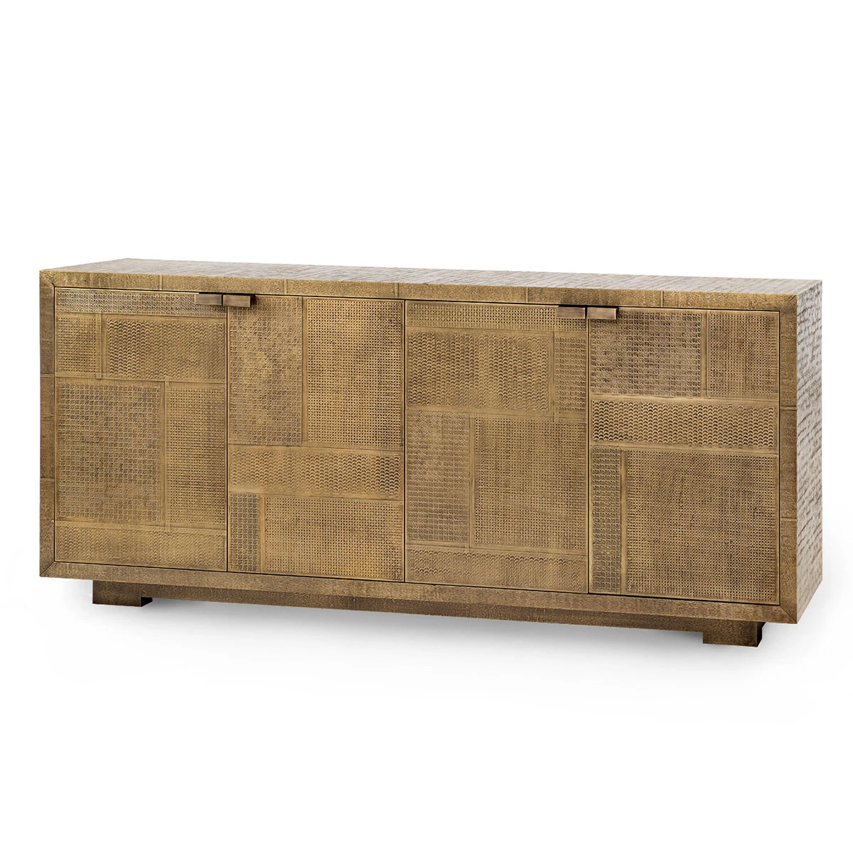Mark 4-Door Cabinet, Antique Brass