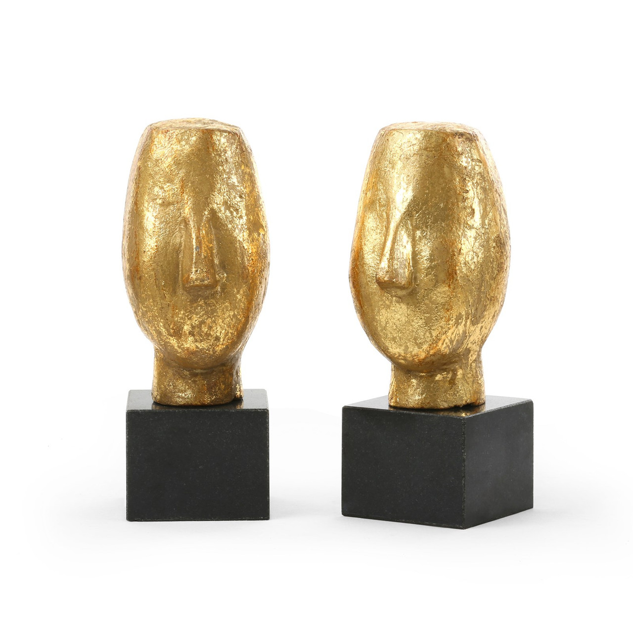 Alberto Statue (Pair), Gold Leaf