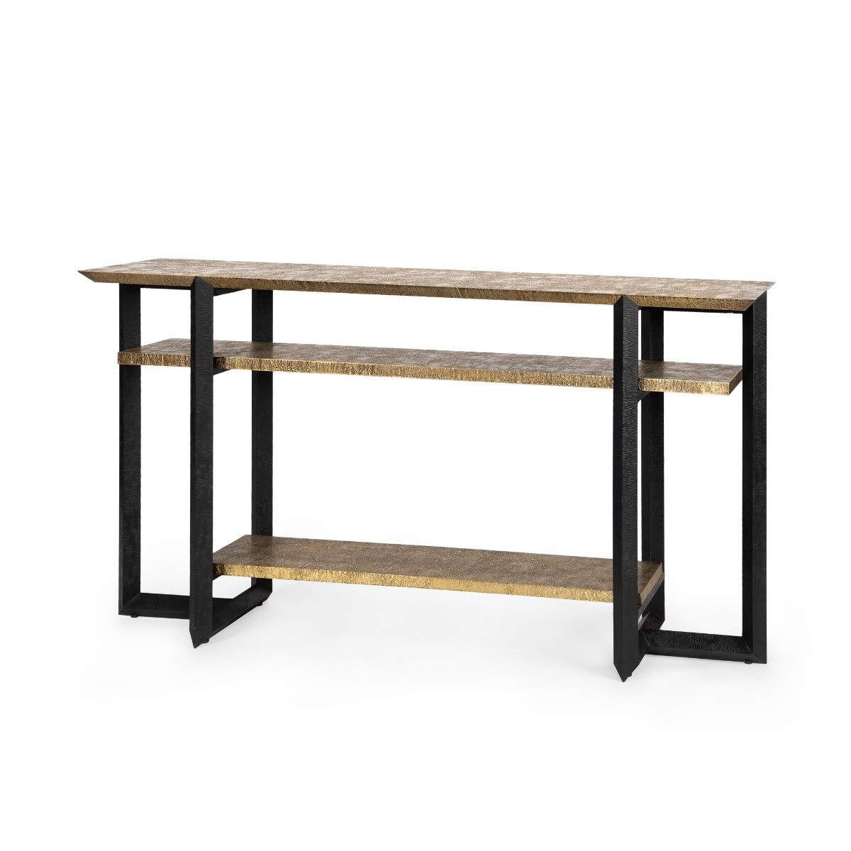 Norman Console, Antique Brass and Dark Bronze