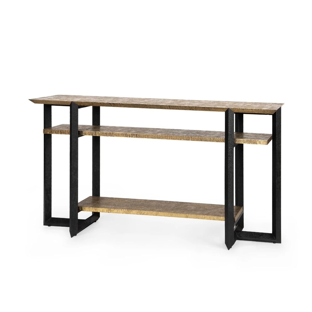 Norman Console, Antique Brass and Dark Bronze