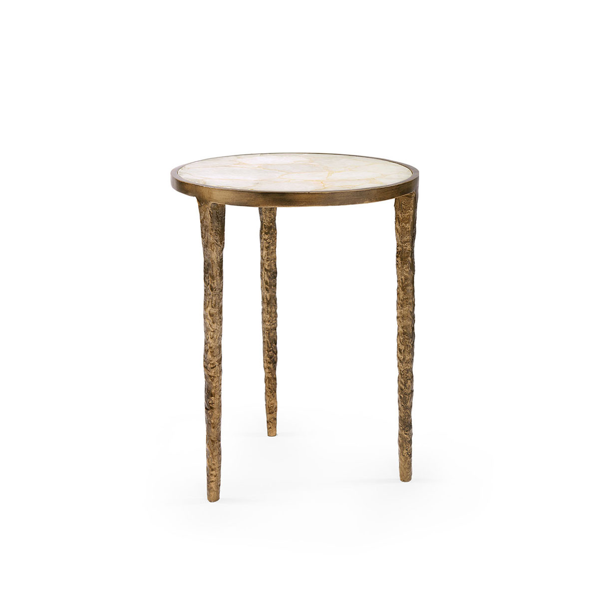 Nora Side Table, Antique Brass