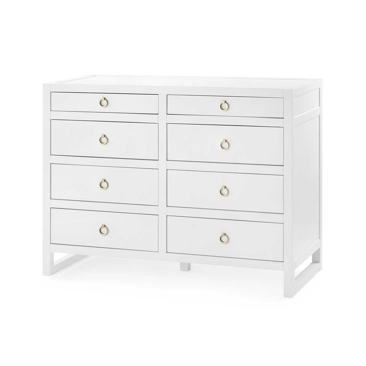 Newton Large 8-Drawer, White Pearl
