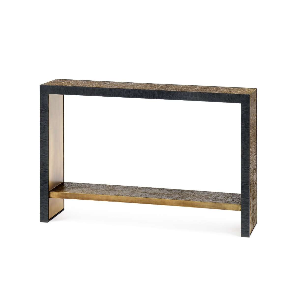 Odeon Console, Antique Brass and Dark Bronze