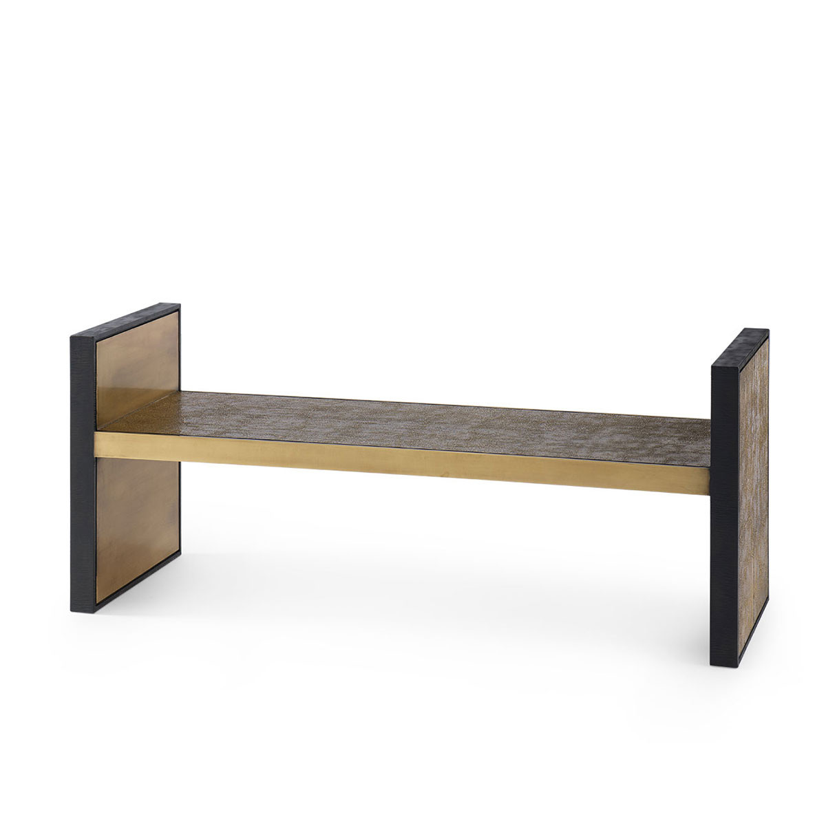 Odeon Large Bench/Coffee Table, Antique Brass and Dark Bronze