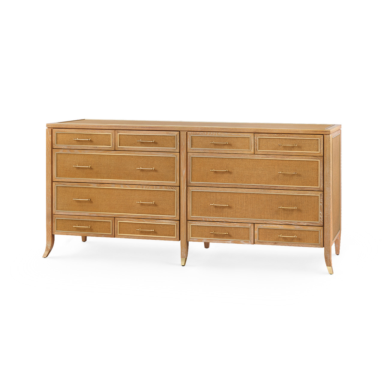 Paulina 12-Drawer, Natural and Camel