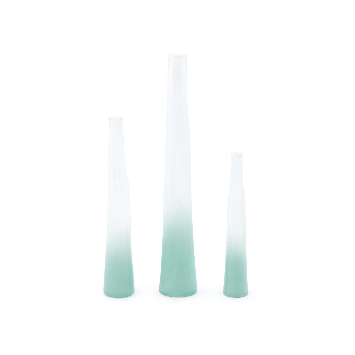 Primavera Set of 3 Vases, Caribbean Green