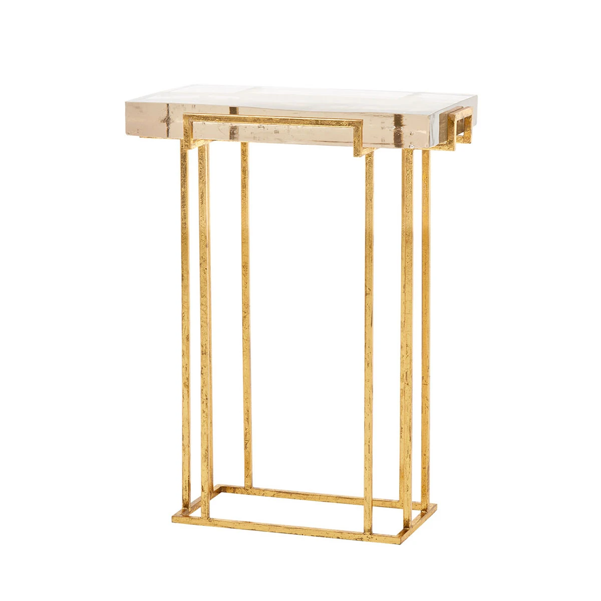 Prism Side Table, Gold Leaf