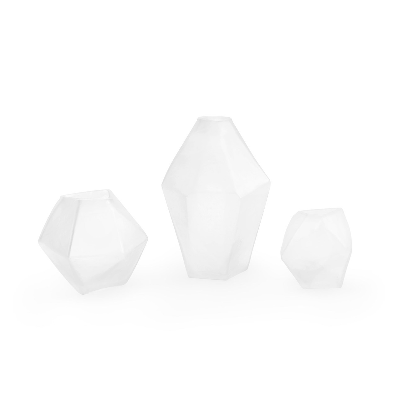 Petra Set of 3 Vases, Clear