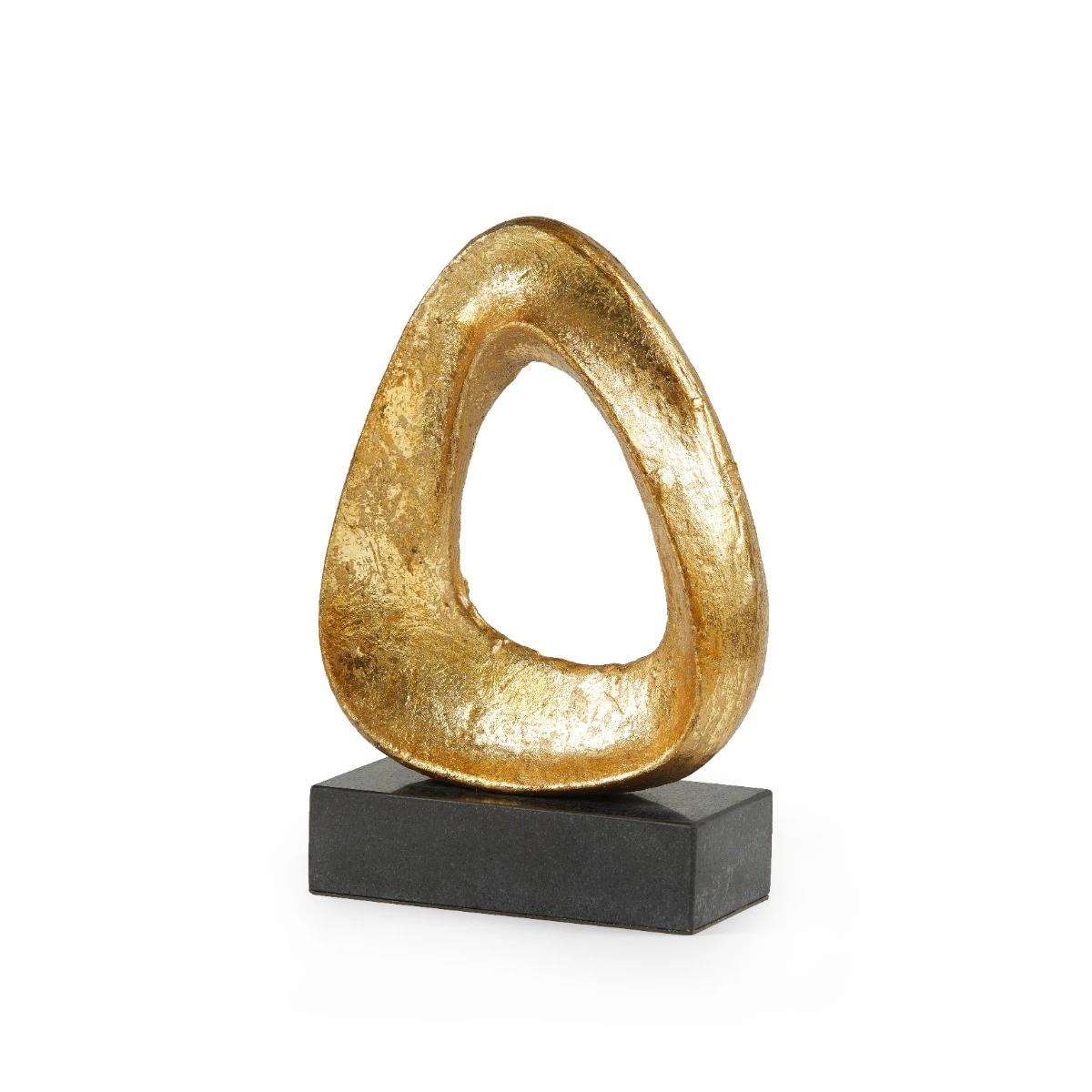 Alpha Statue, Gold Leaf and Nero Marquina Marble
