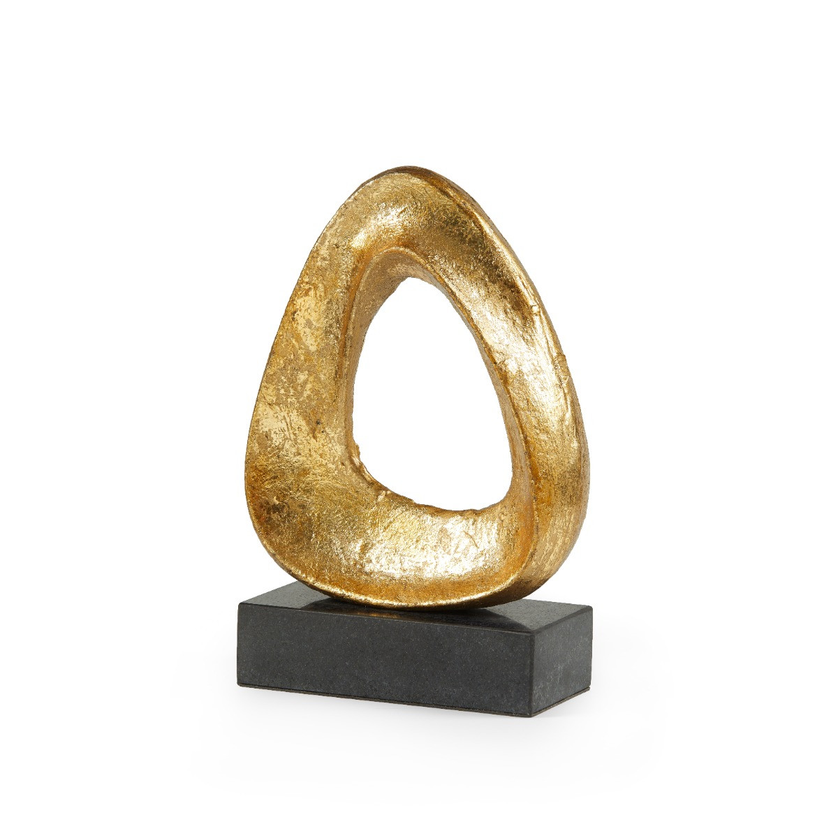 Alpha Statue, Gold Leaf and Nero Marquina Marble