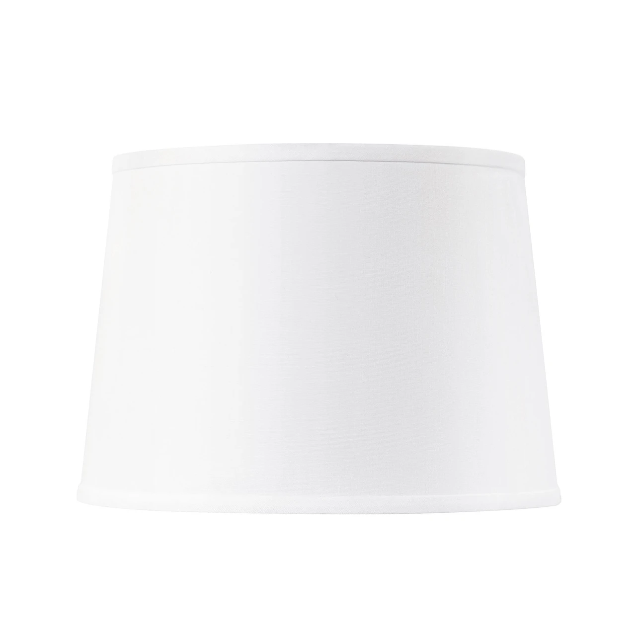 Shade 14-inch White Linen, with Nickel, White