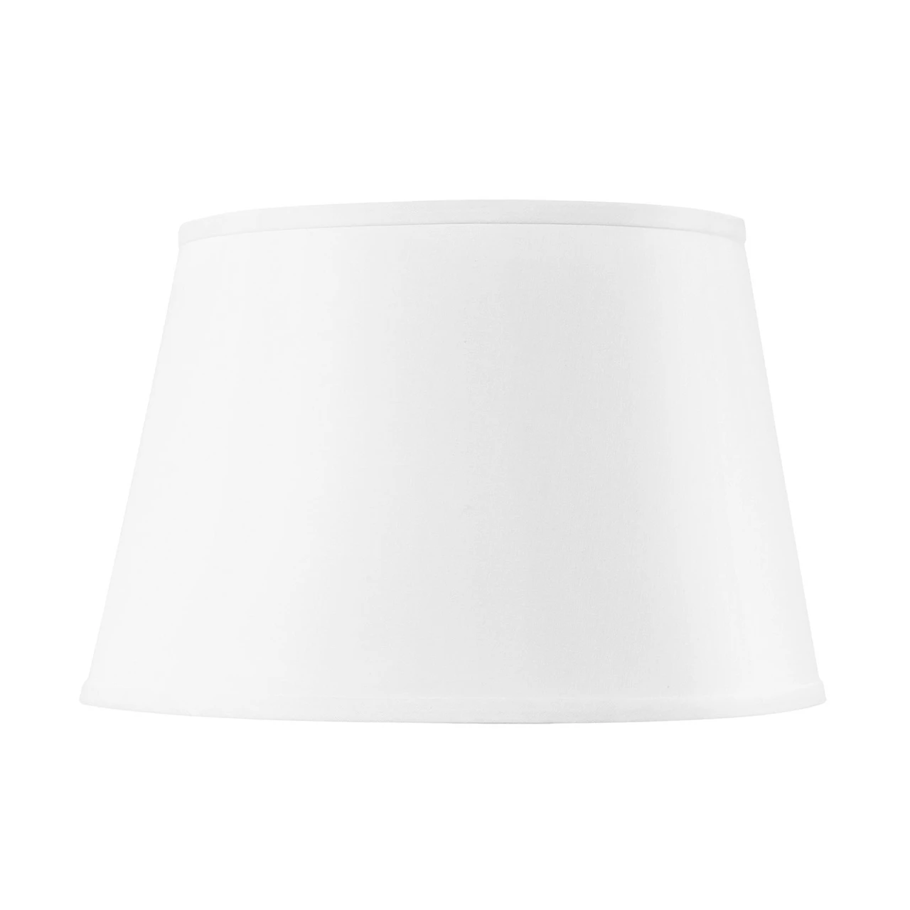 Shade 16-inch White Linen, with Nickel, White