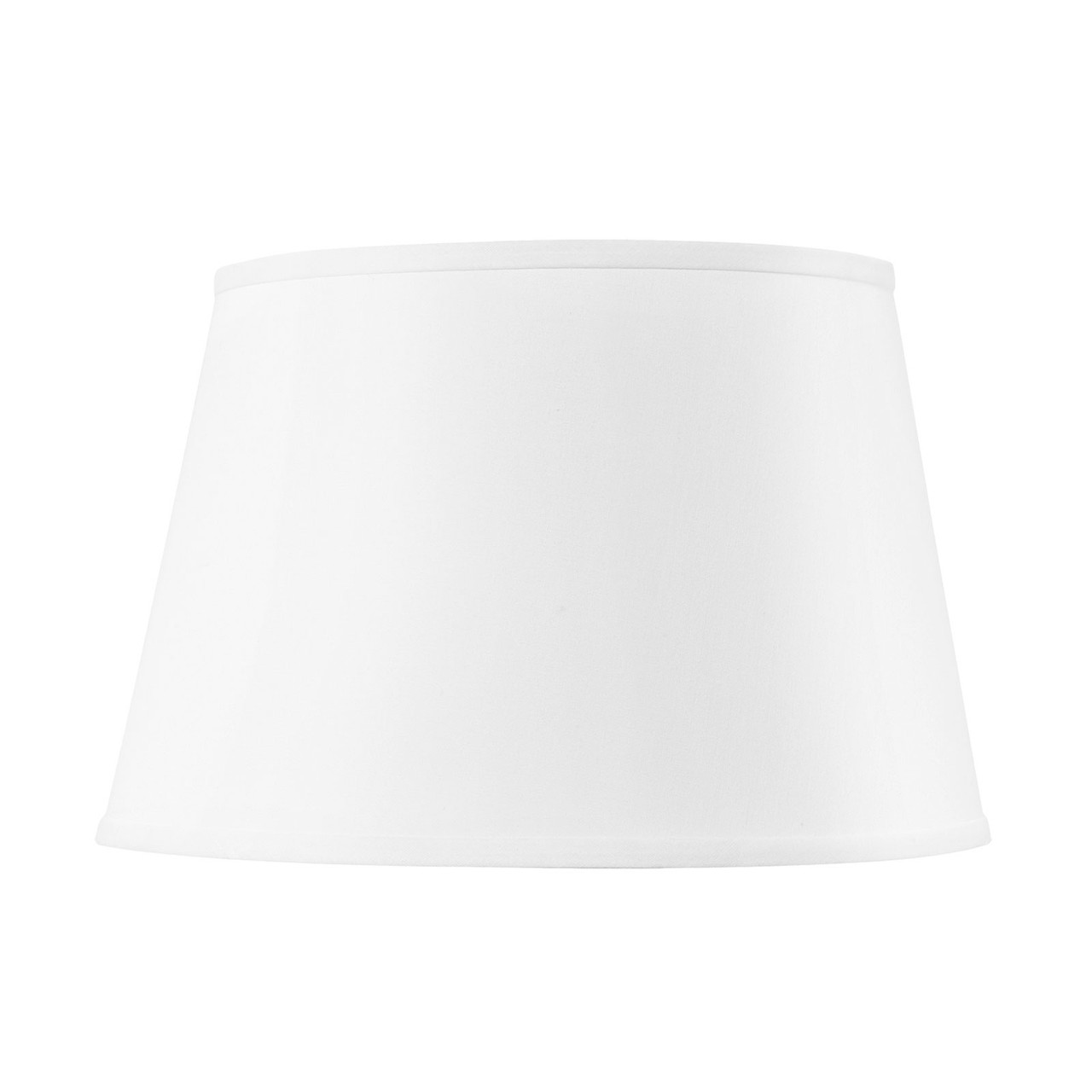 Shade 16-inch White Linen, with Nickel, White