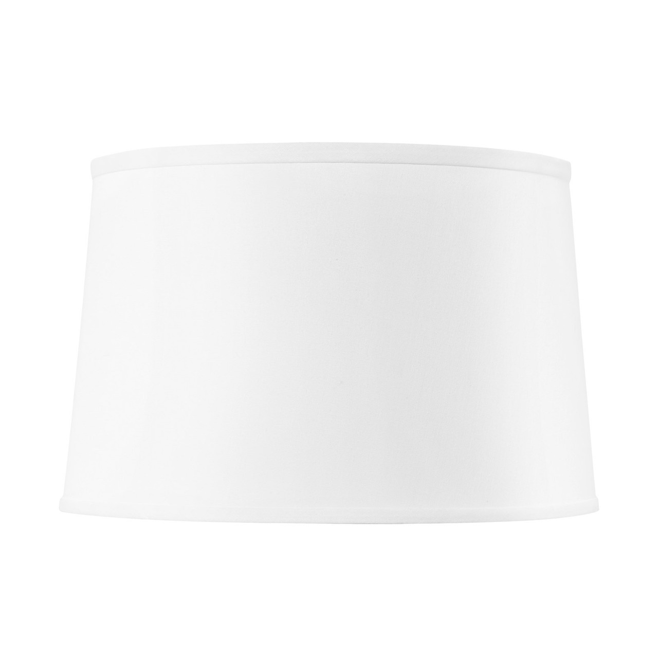 Shade 17-inch White Linen, with Nickel, White