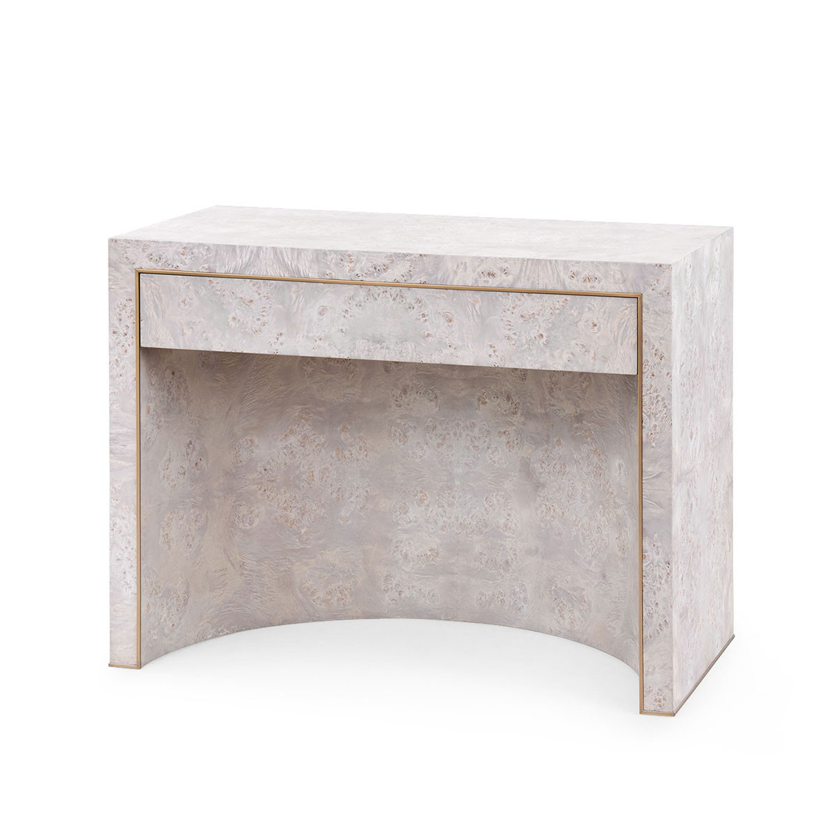Sloane 1-Drawer Side Table, Light Gray Burl