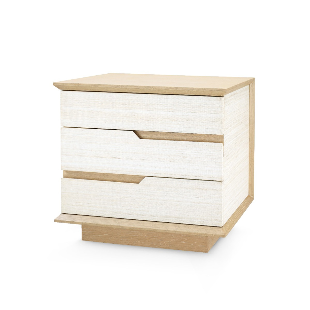 Simon 3-Drawer Side Table, Light Natural Shimmer