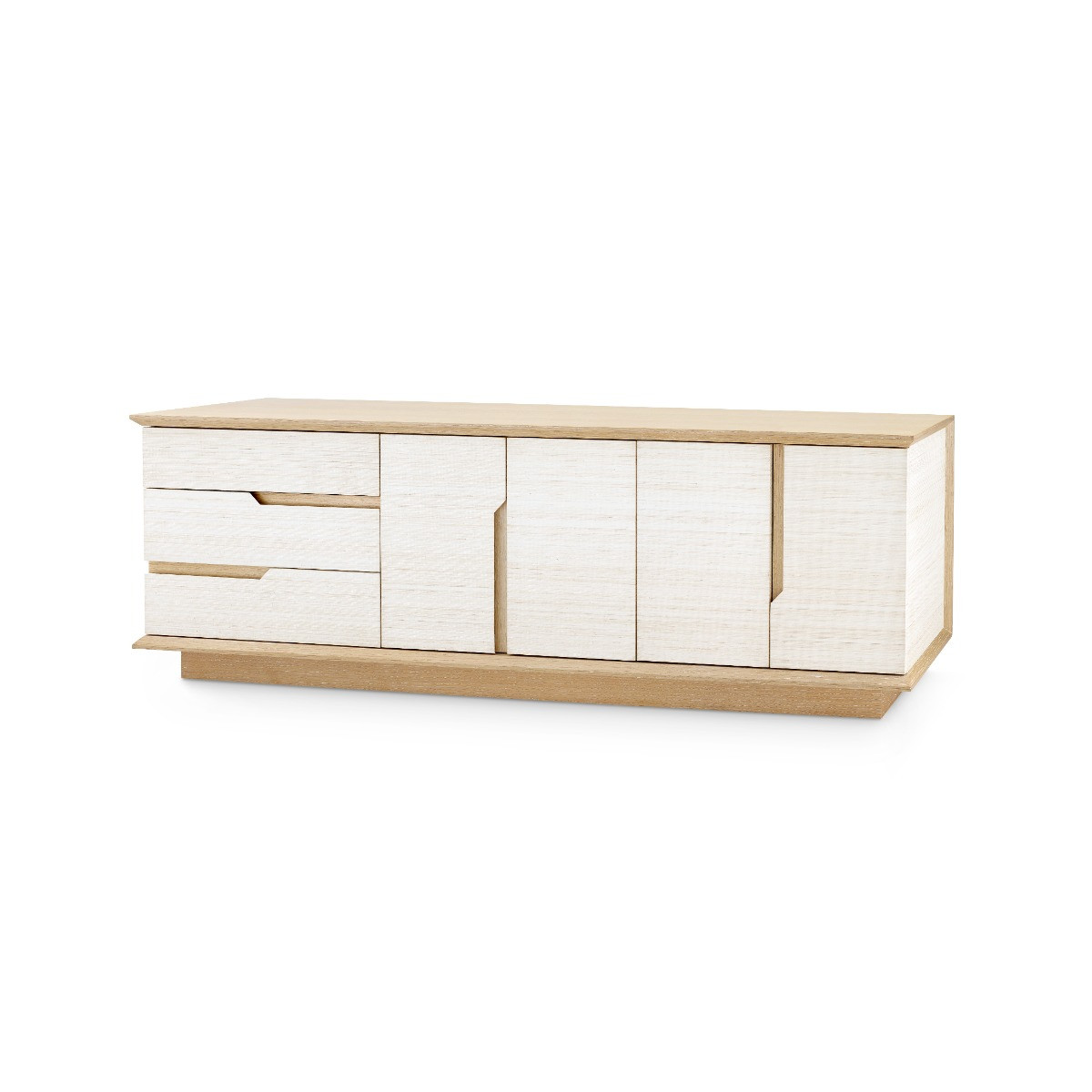 Simon 3-Drawer & 4-Door Cabinet, Light Natural Shimmer