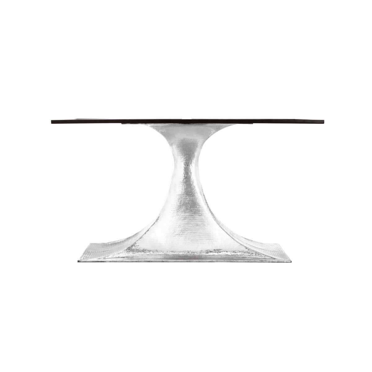 Stockholm Small Oval Table Base, Polished Nickel