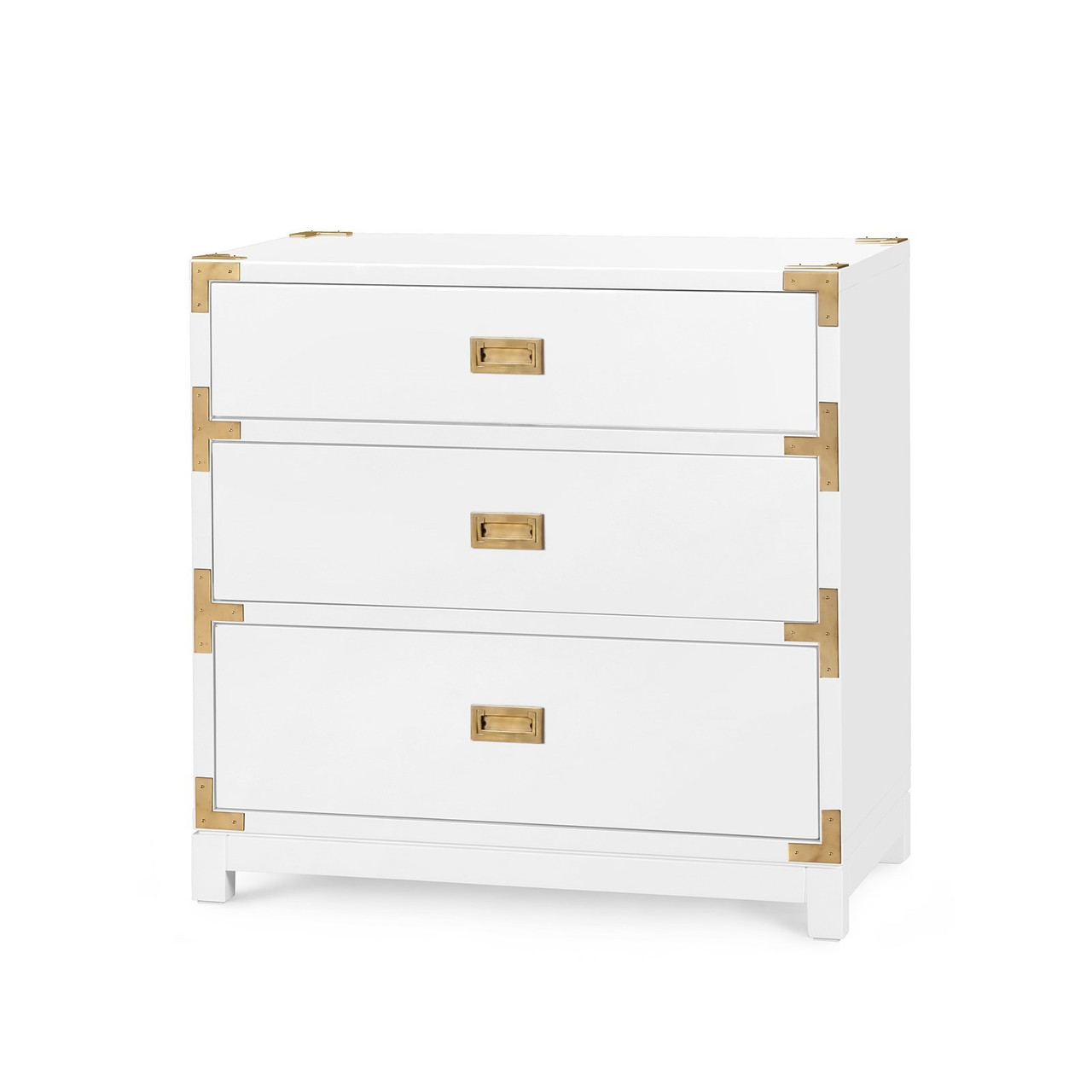 Victoria 3-Drawer Side Table, Gloss White