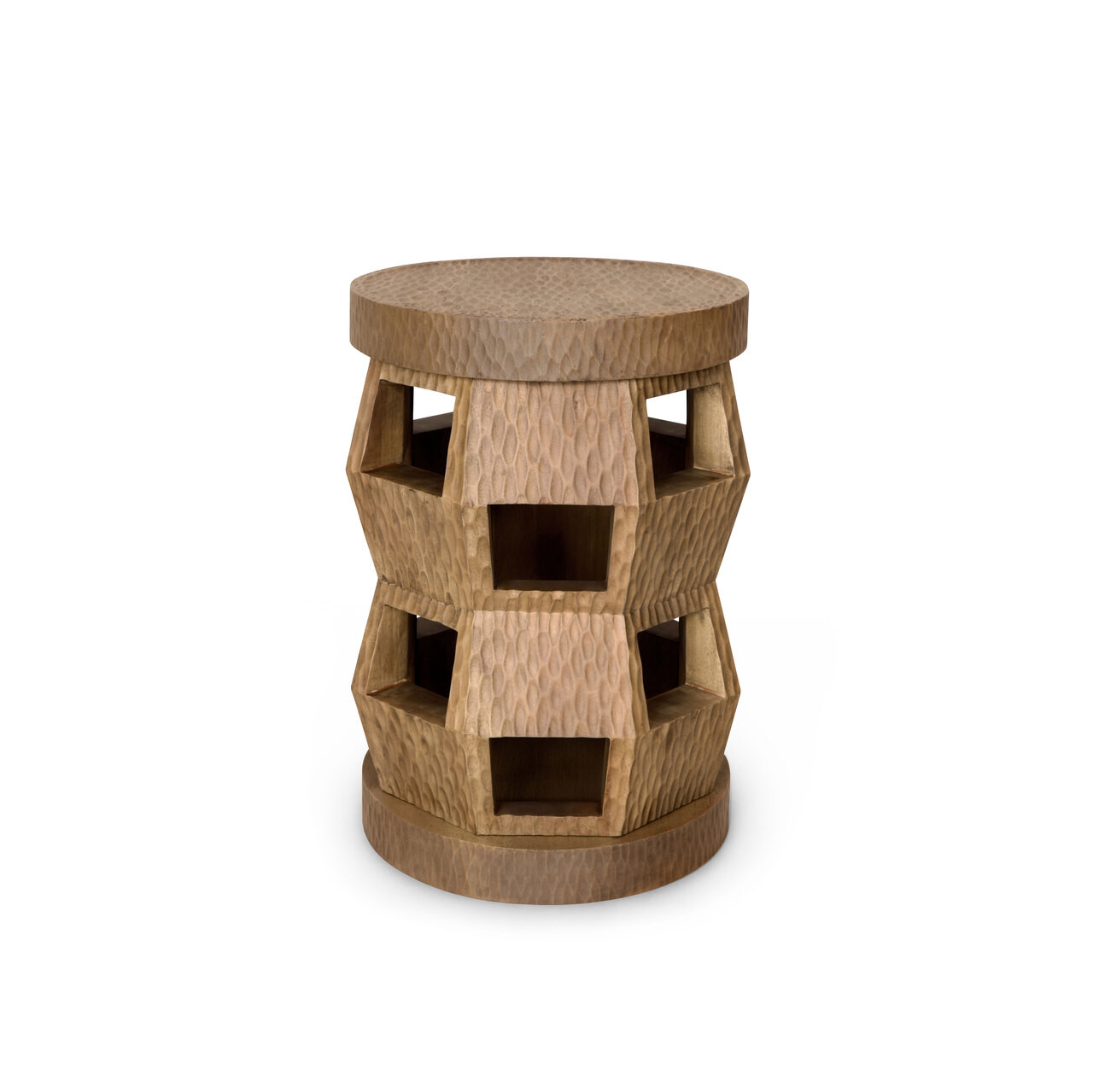 Zanzibar Stool/Side Table, Desert Brown