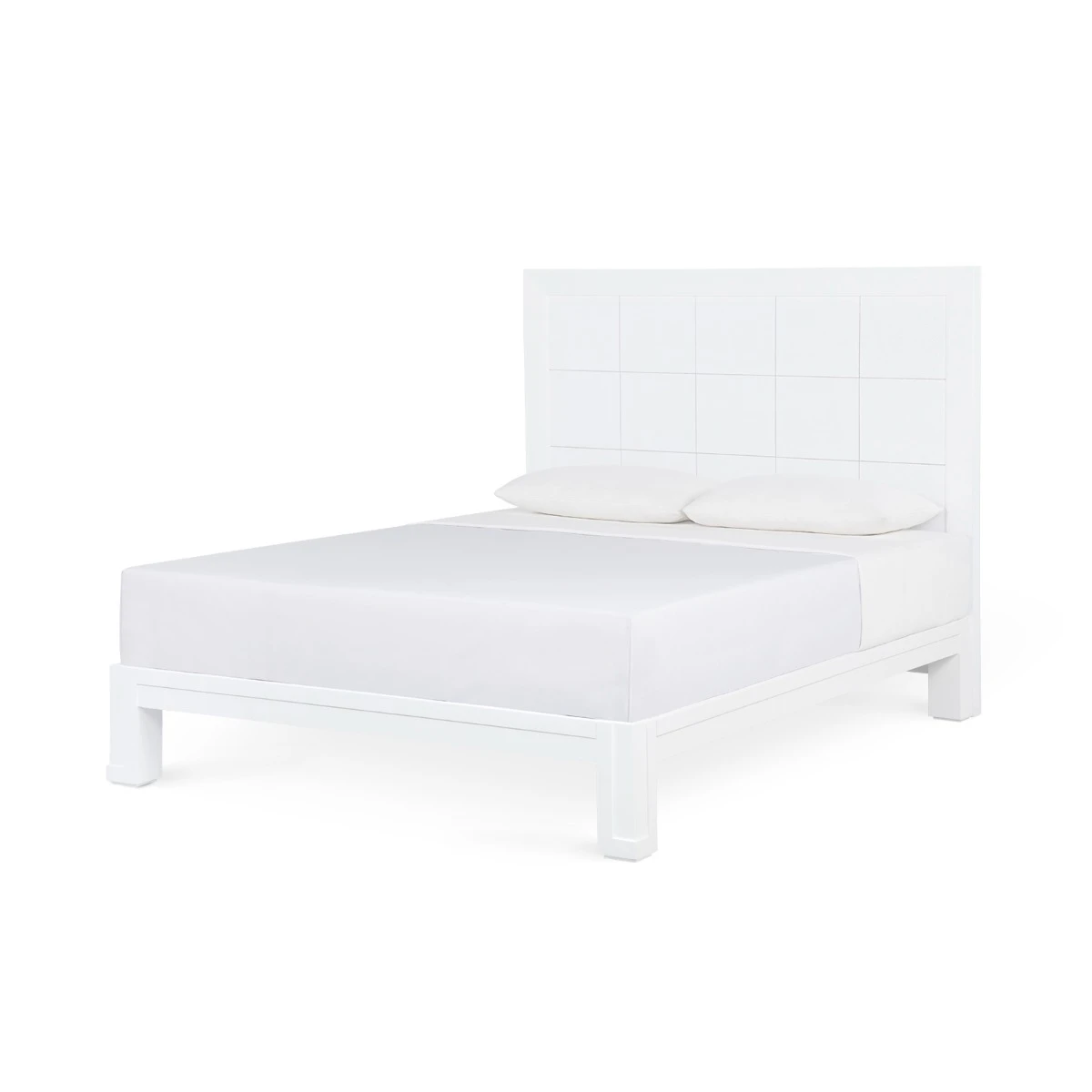 Patricia Queen Headboard With Ryder Bed Frame, Vanilla