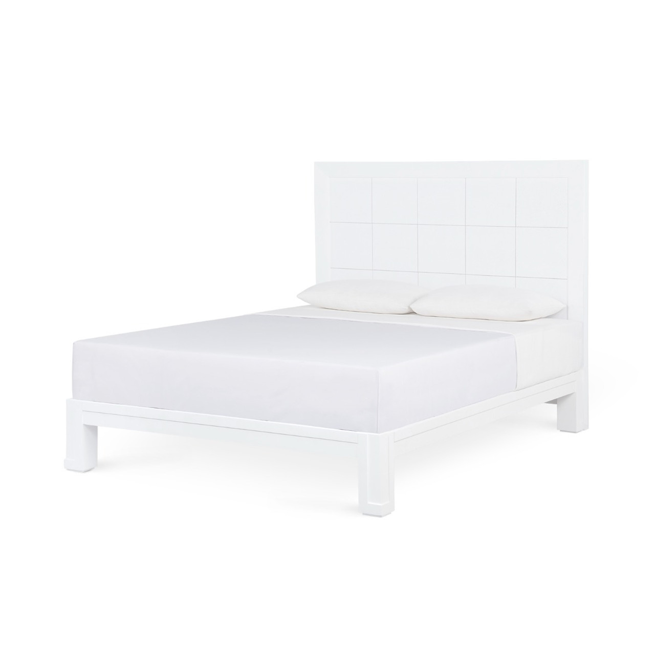 Patricia Queen Headboard With Ryder Bed Frame, Vanilla