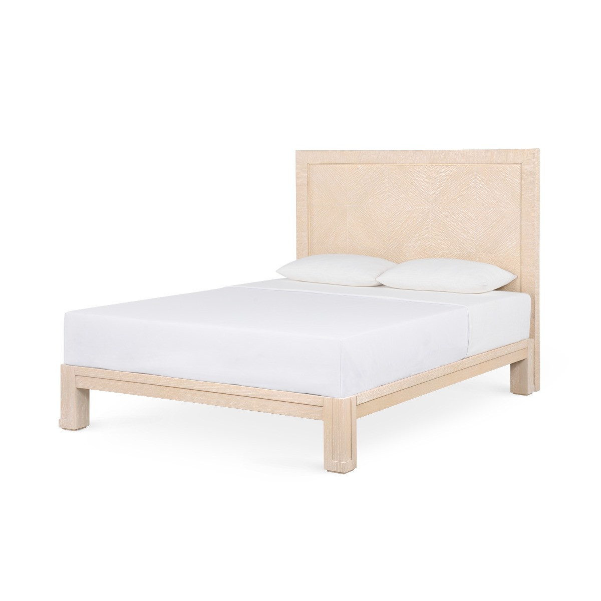 Patricia King Headboard With Ryder Bed Frame, Sand