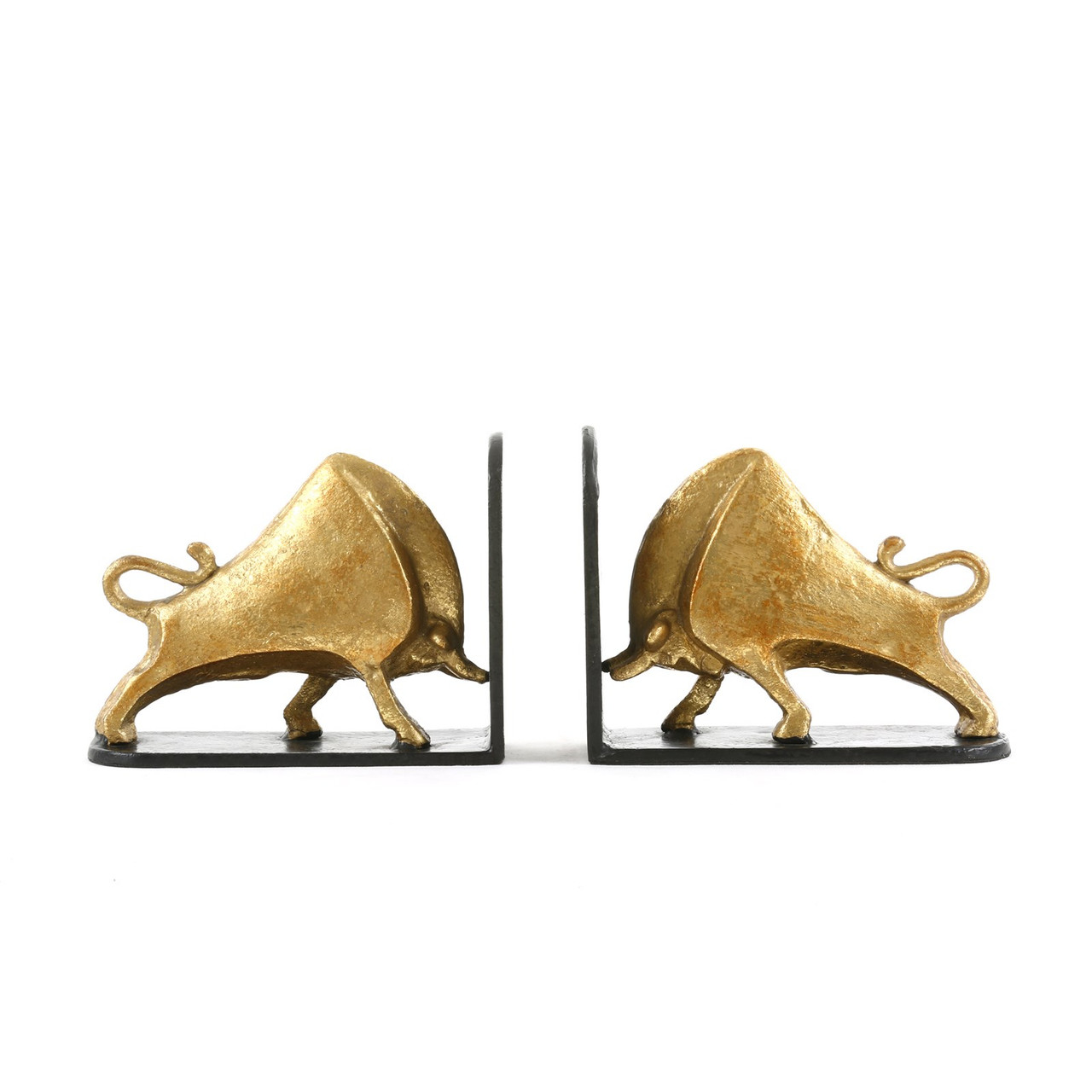Bisoni Bookends (Pair), Gold Leaf