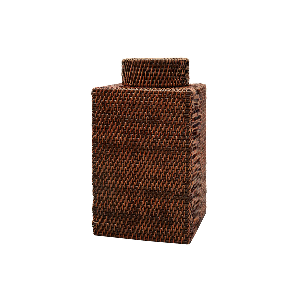 Bali Square Jar, Cocoa