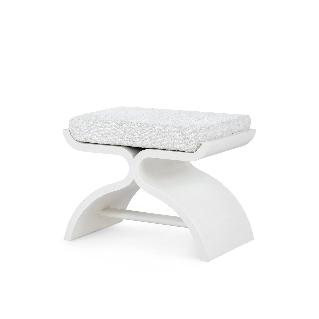 Carson Stool, Glazed Whisper White
