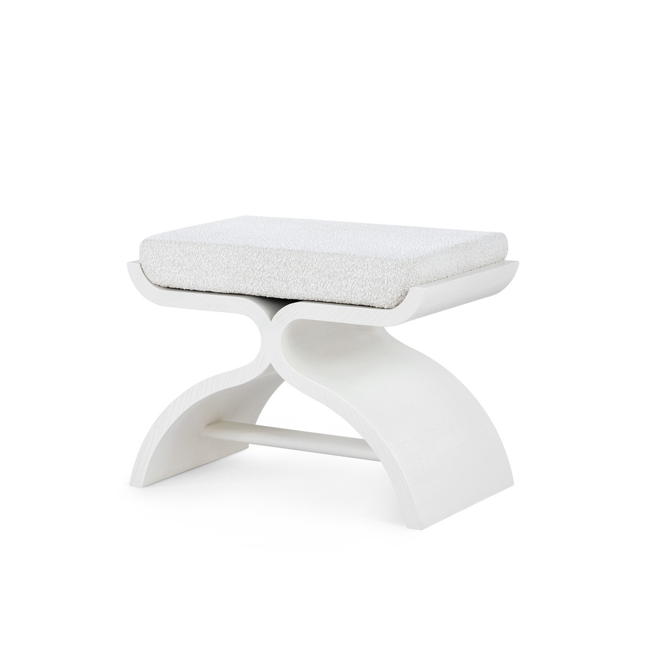 Carson Stool, Glazed Whisper White