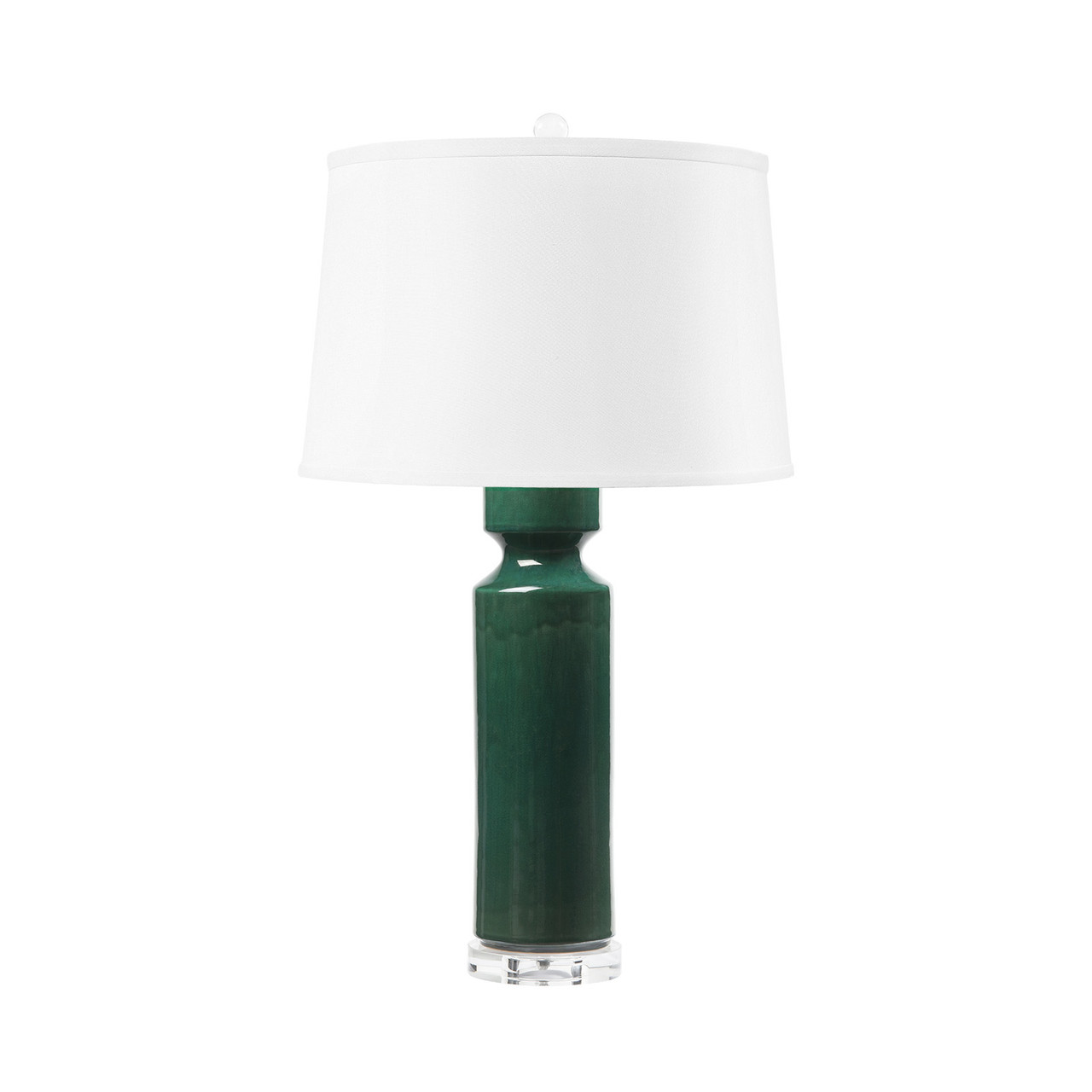 Corinth Lamp Without Shade, Emerald Green
