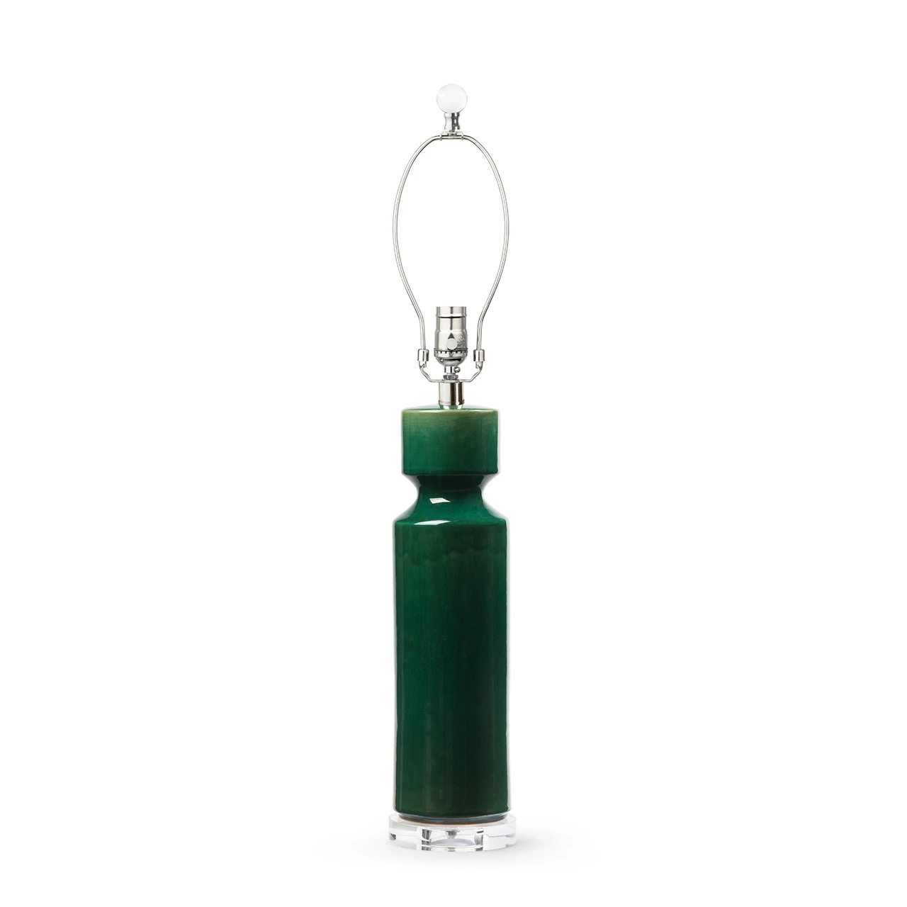 Corinth Lamp Without Shade, Emerald Green