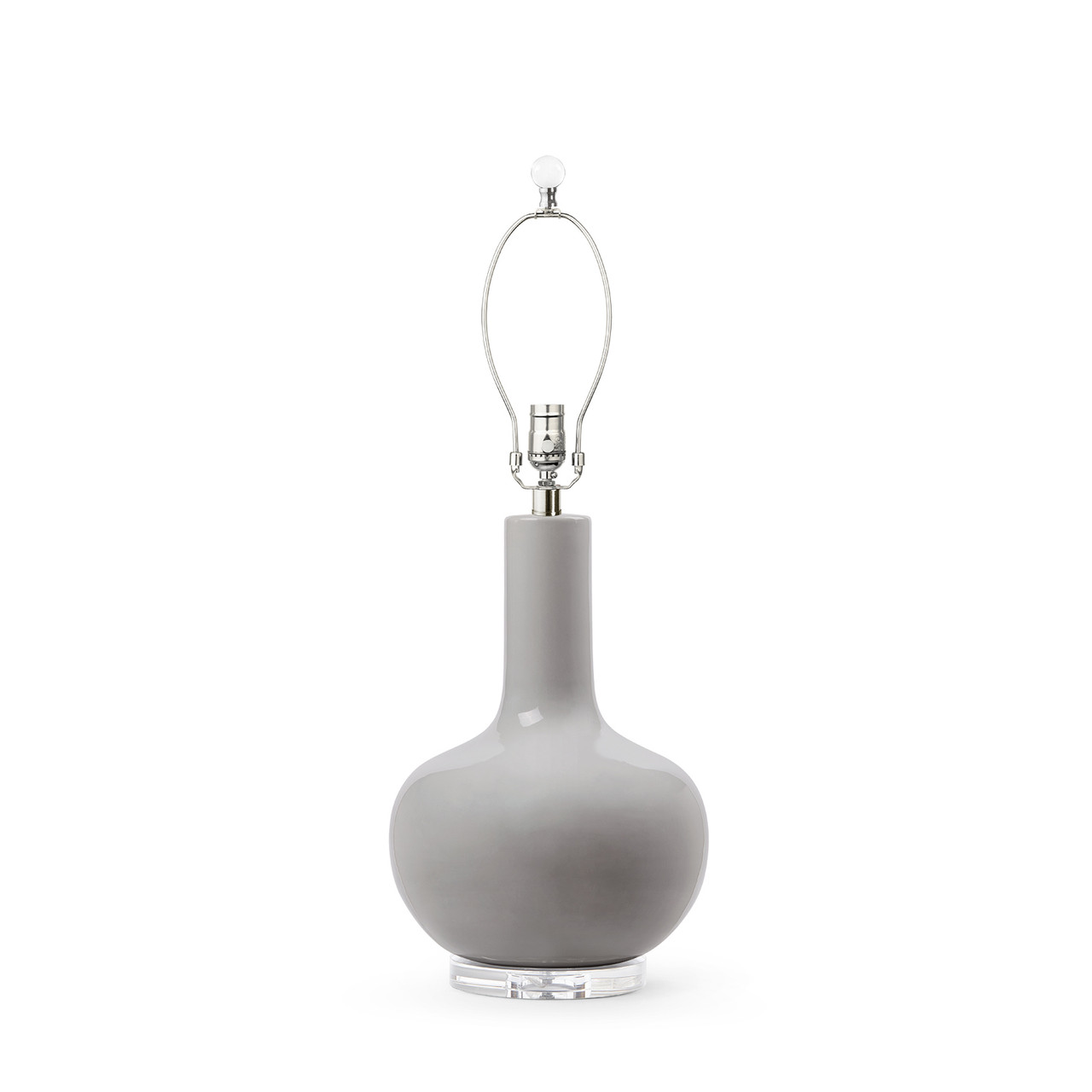 Pablo Lamp Without Shade, Steel Mist