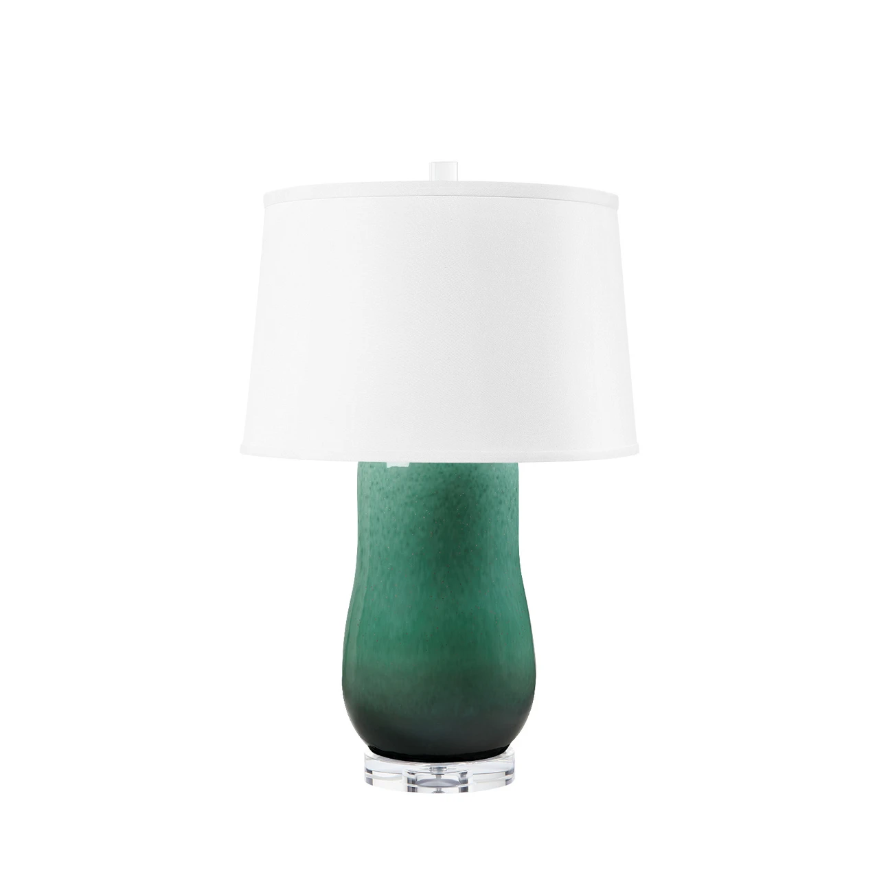 Savannah Lamp with Shade 17-inch White Linen, with Nickel, Oceanic Horizon