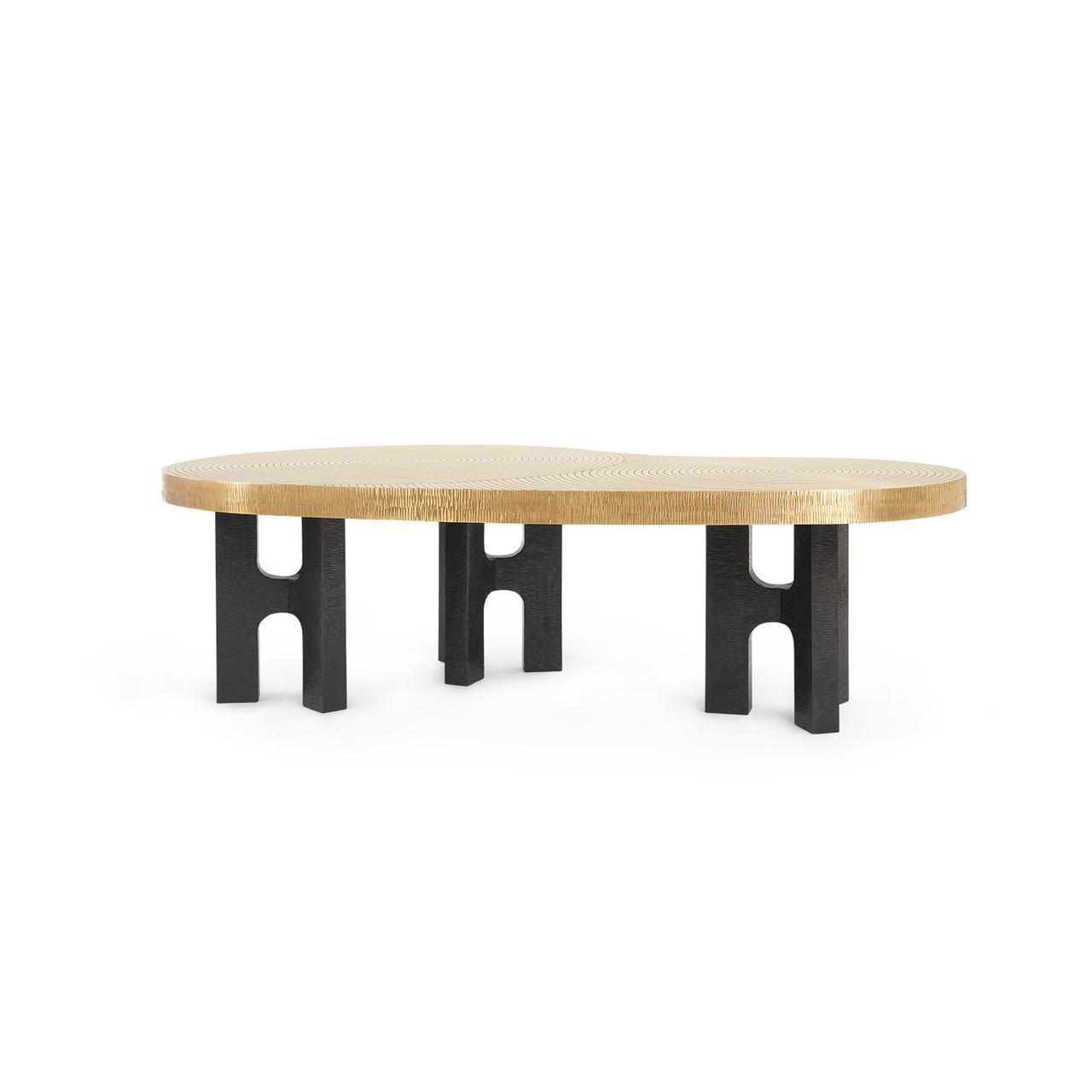 Jacob Coffee Table, Antique Brass