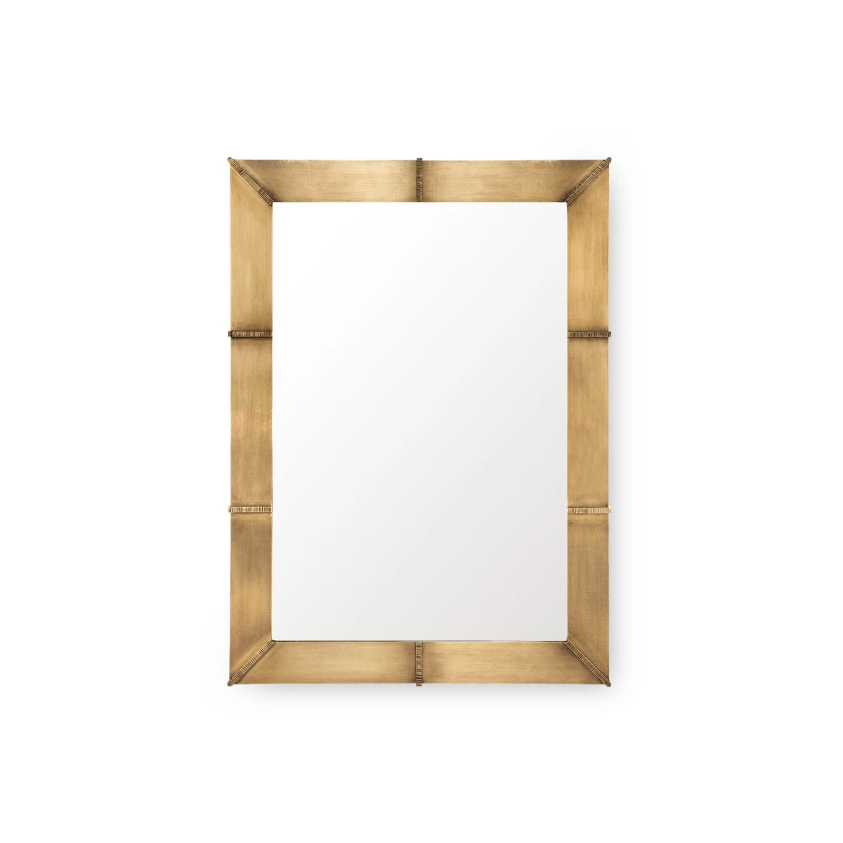 Brea Large Mirror, Antique Brass