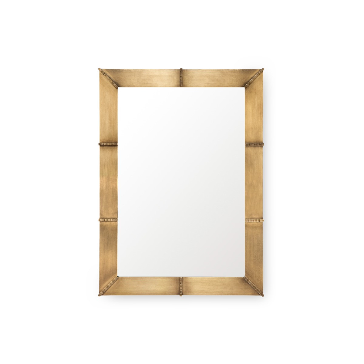 Brea Large Mirror, Antique Brass