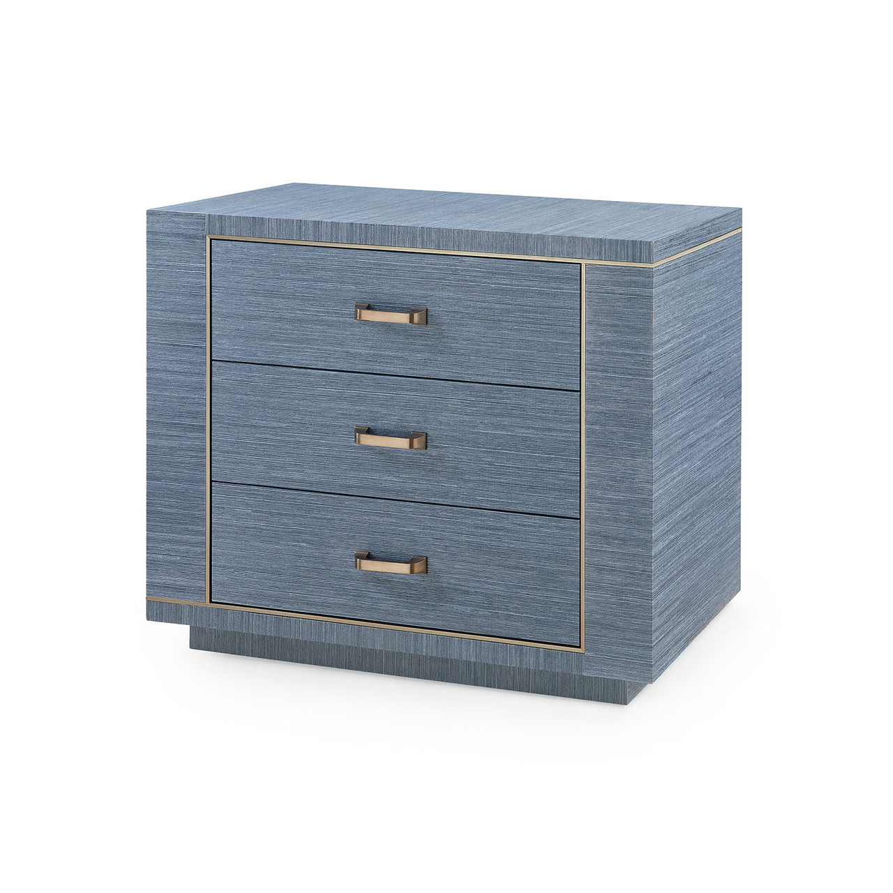 Ethan 3-Drawer Side Table, Navy Blue
