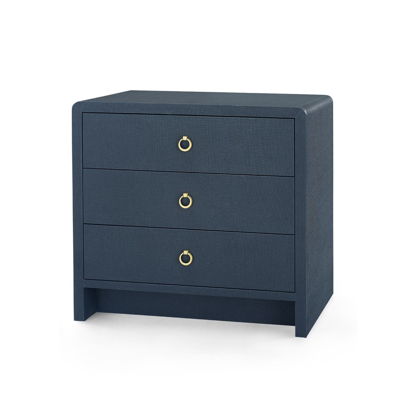 Bryant Linen 3-Drawer Side Table, Blue Steel