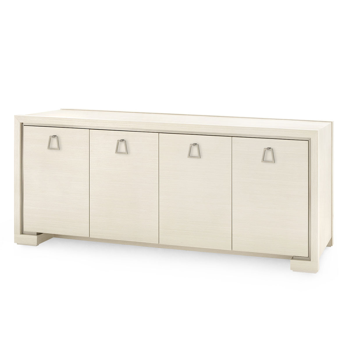 Blake 4-Door Cabinet, Blanched Oak