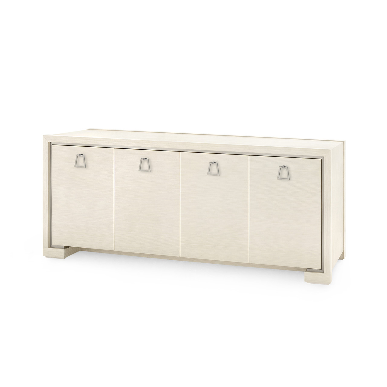 Blake 4-Door Cabinet, Blanched Oak