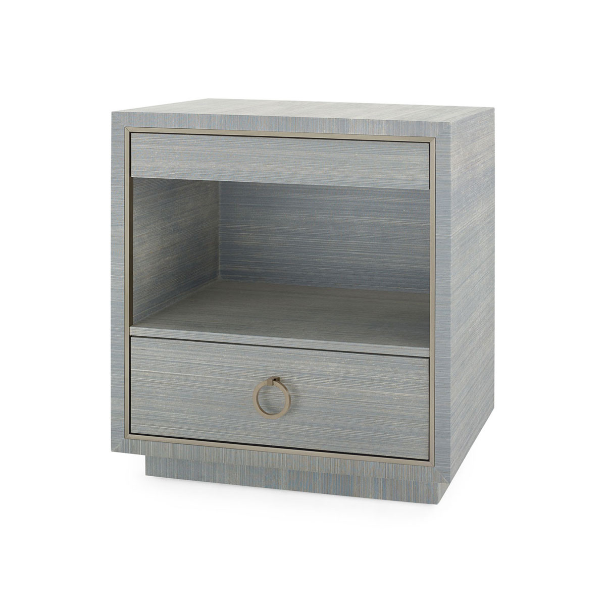 Parker 2-Drawer Side Table, Slate Blue Shimmer