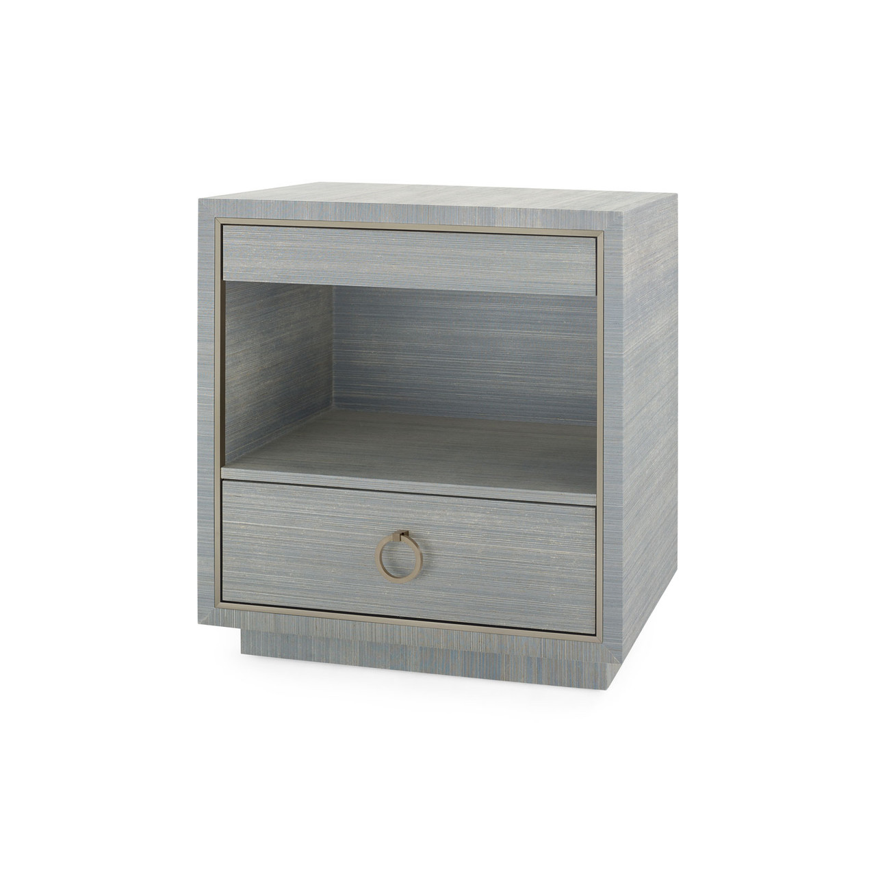 Parker 2-Drawer Side Table, Slate Blue Shimmer