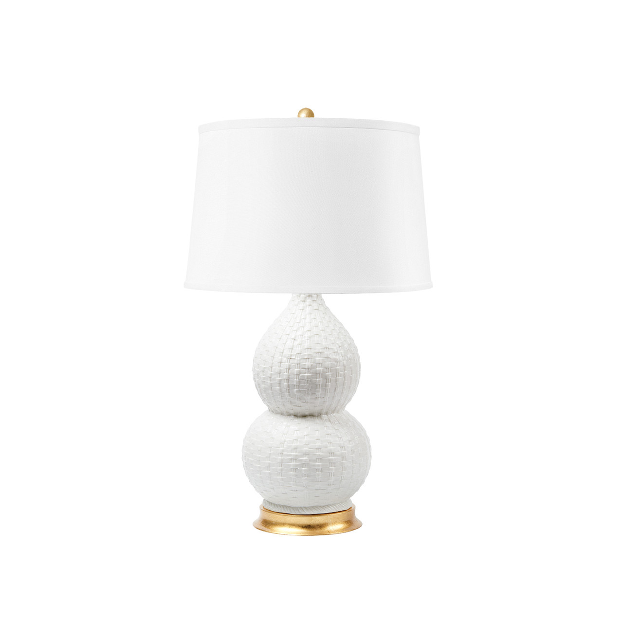 Charlotte Lamp Without Shade, Blanc de Chine