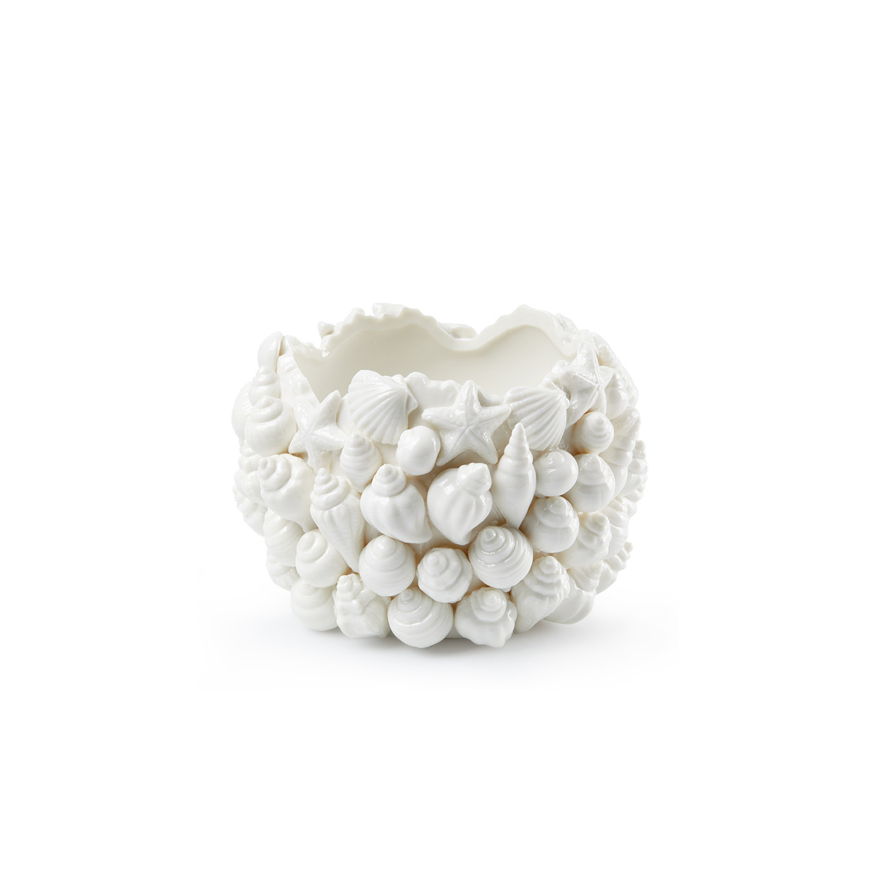 Sanibel Medium Vase, Blanc de Chine