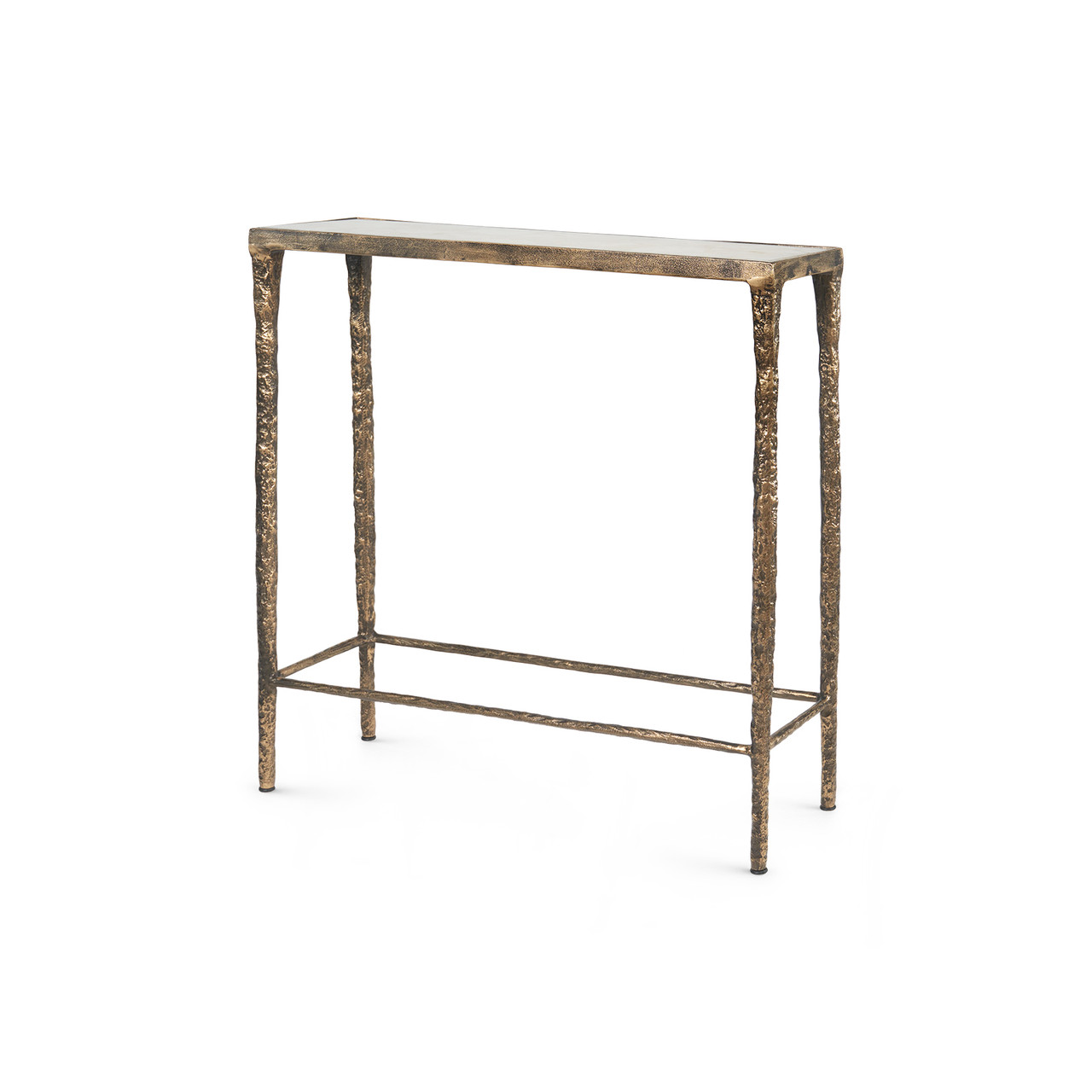 Nora Console Table, Antique Brass