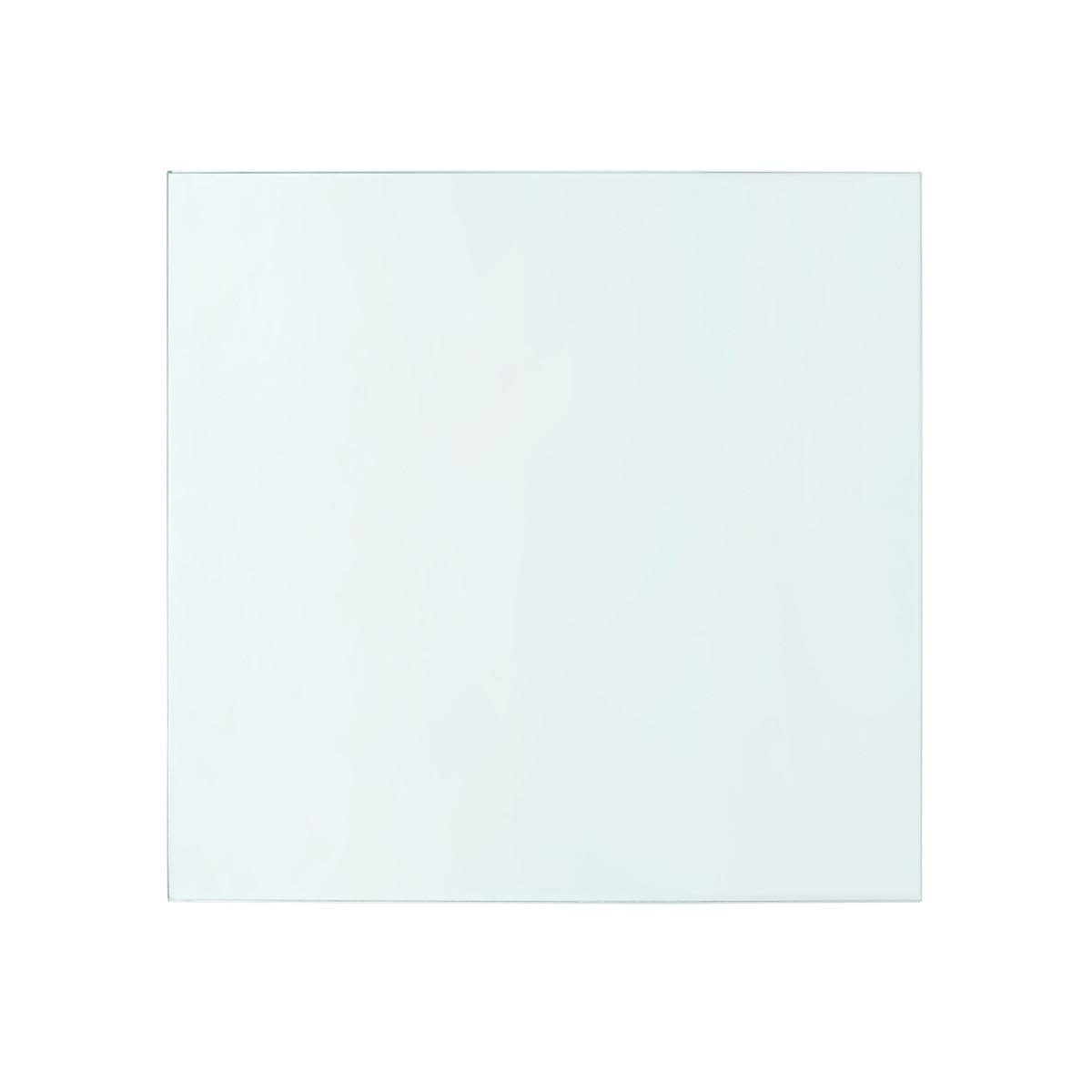 Bethany Large Square Coffee Table Glass Top, Clear